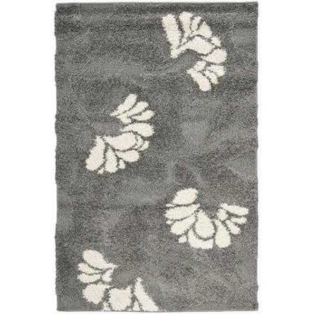 Safavieh 4 x 6 ft. Small Rectangle Grey and Beige Florida Shag Rug SG459-8013-4